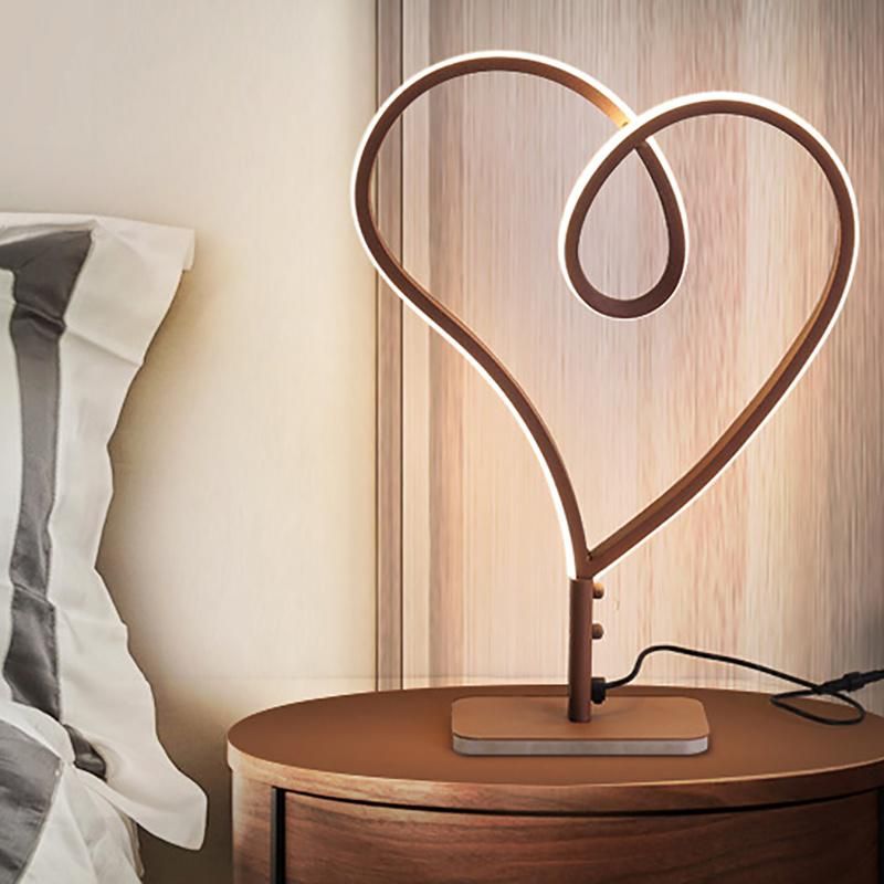 Heart-Shaped Romantic Table Lamp Bedside Lamp Nightstand Lamp Desk Lamp