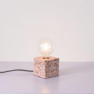 Pink Terrazzo Switch Bedside Lights with Fabric Wire Plug Cord