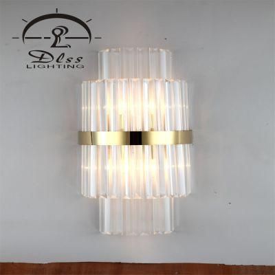 Creative Crystal Deluxe Wall Lamp for Villa Bedside Hotel Wall Lamp