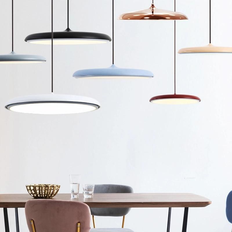 Nordic Chandelier Modern Minimalist Single Head Restaurant Lamp Minimalist UFO Danish Bar Table Lamp Creative Personality Dining Room Pendant UFO Lamp