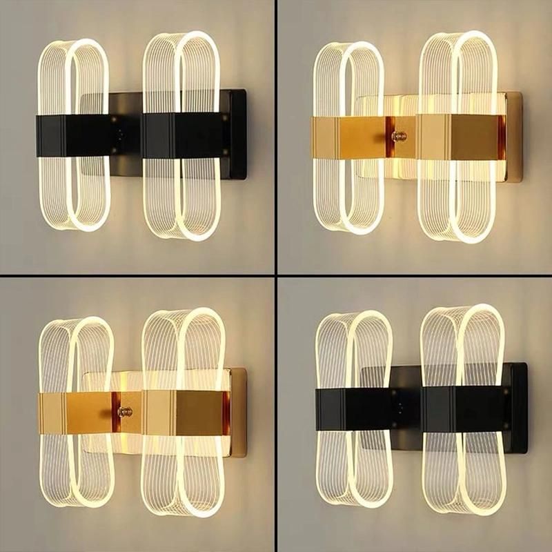 Modern Transparent Line Light Guide LED Bar Light Luxury Creative Living Room Scandinavian Wall Lamp (WH-OR-230)