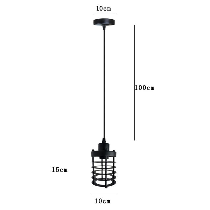 American Style Edison Pendent Lamp Single-Headed Bar Creative Retro Bedroom Circle Iron Pendent Lamp (WH-VP-118)