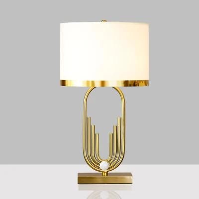 Simple Modern Light Luxury Model Room Living Room Table Lamp Bedside Lamp American Bedroom Warm Bedside Table Creative European Lamp