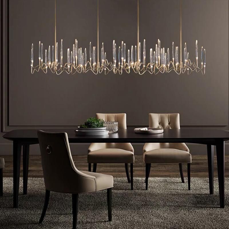 Crystal Living Room Hotel Project Branch Light Luxury Restaurant Pendant Lamp