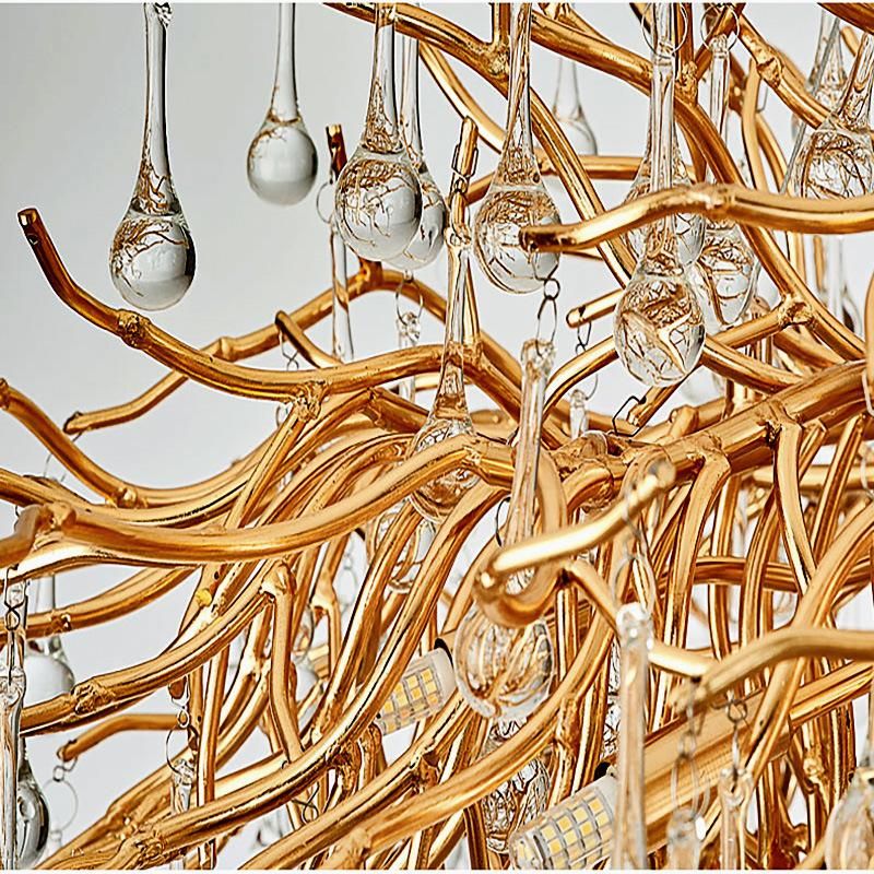 Villa Chandelier Tree Droplet Crystal Lamp Shop Lamp Pendant Lamp