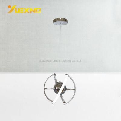 China Factory Delicate Crystal LED SMD 20W 3000/6000K Ceiling Modern Luxury Silver Metal White Round Ball Pendant Light Chandelier