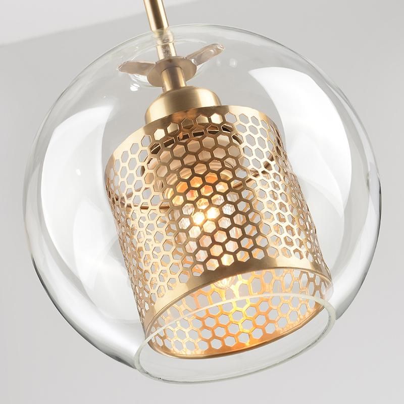 Modern Blown Clear Glass Pendant Lighting
