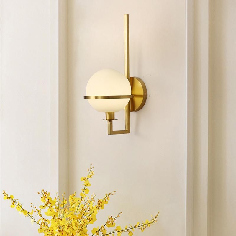 Postmodern Glass Wall Lamp Bedroom Bedside Lamp Dining Room Corridor Light