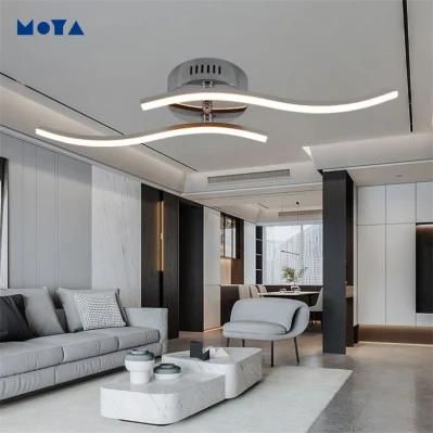 Nordic Minimalist Lighting Decoration Three-Color Adjustable LED Modern Ceiling Lamp