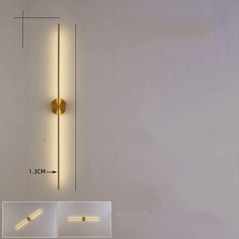 Nordic Simple Geometric Line Strip LED Wall Lamp Living Room Home Deco Designer Mirror Headlight Hotel Aisle Corridor Wall Light