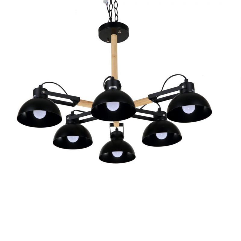 Iron Chandelier Pendant Lighting with Metal Shade for Home