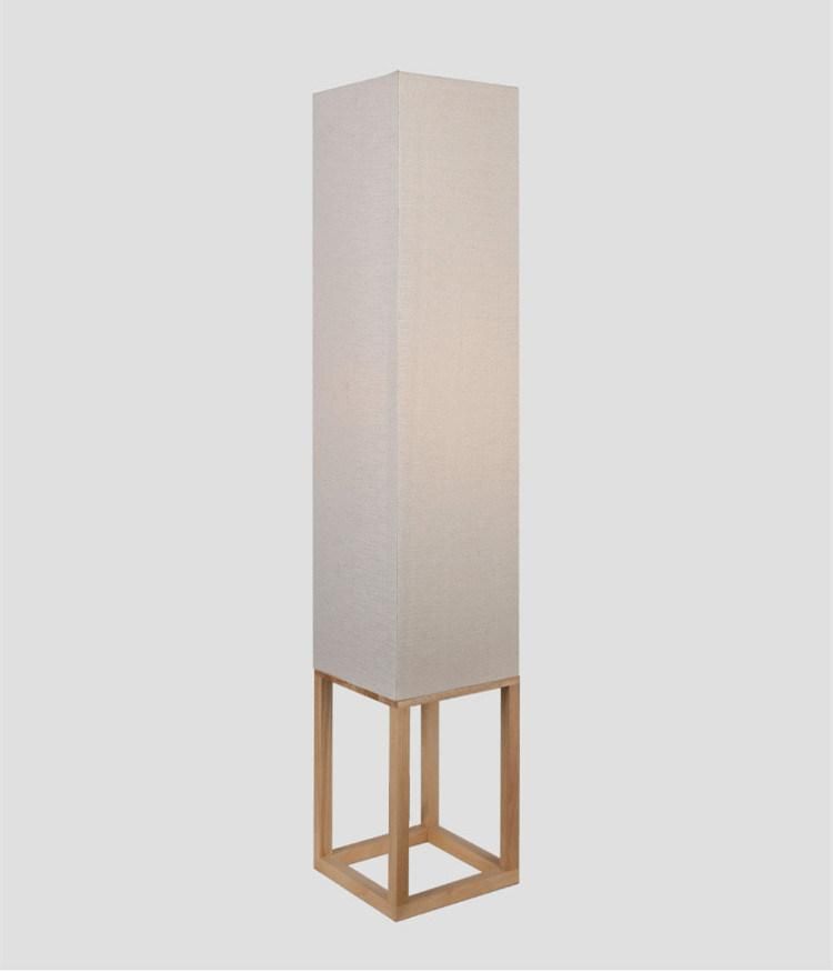 Modern Wood Floor Lamps for Living Room Wooden Fabric Standing Lamps Minimalist Lamp (WH-MFL-09)