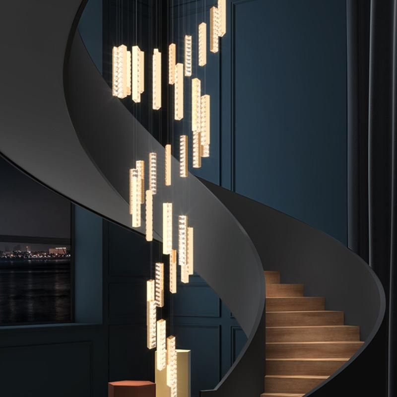 Crystal Hotel Lobby Exhibition Hall restaurant Chandelier Pendant Lamp Light