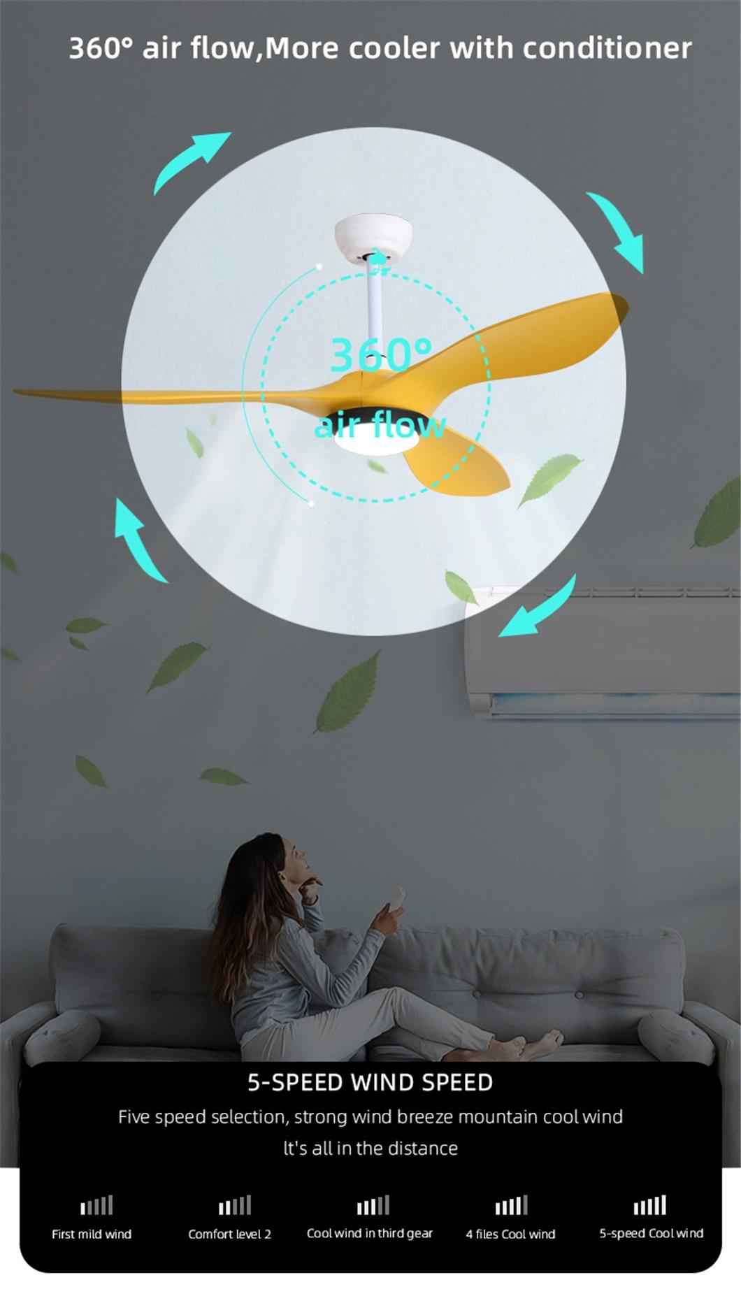 Fashion Modern Bedroom 110V 220V LED Remote Control Ceiling Fan