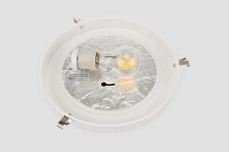 16 Inch Round E26 Frosted White Glass Ceiling Mount Lights