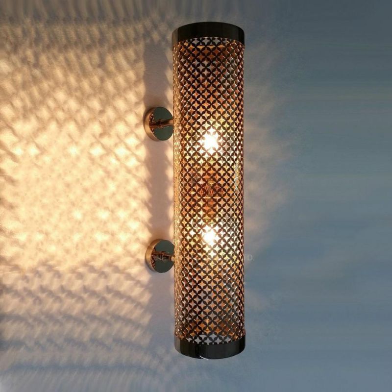 Bespoke Stainless Steel Laser Cut Star Pattern Incandescent Wall Lamp Wall Sconces