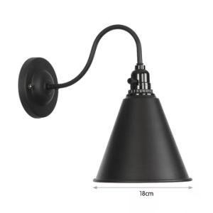 Black Iron Lampshade Wall Light for Hotel