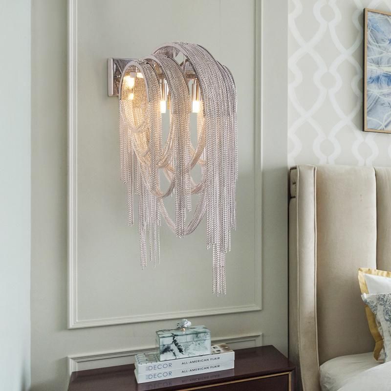 Italian Atlantis Stream Sconce Luxury Chain Light Wall Lamp E14 (WH-OR-101)