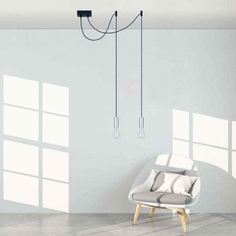 Indoor Popular Decorative Nordic LED Lights Gold Linear Aluminum Tube Ceiling Pendant Light
