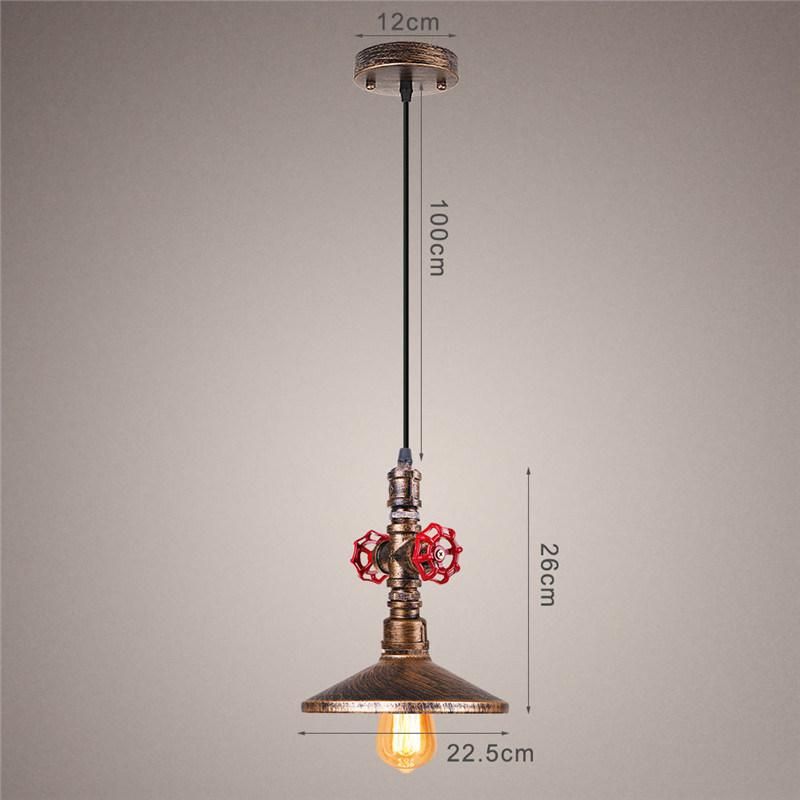 Loft Steampunk Pendant Lights Metal Water Pipe Lamp for Cafe Bar Vintage Pendant Light (WH-VP-76)