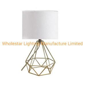 Metal Cable Table Lamp with Fabric Shade (WHT-674)