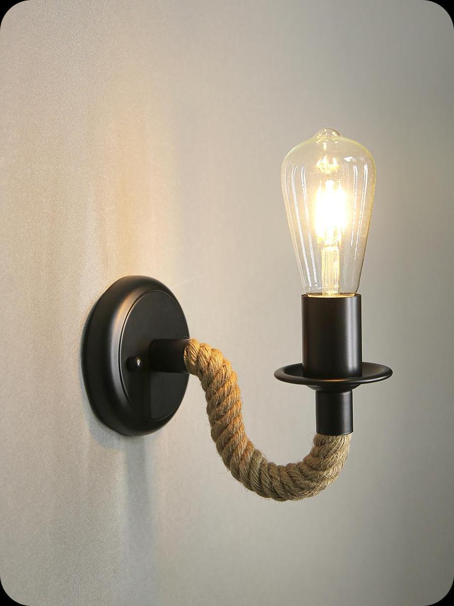 Retro Hemp Rope Wall Lamp