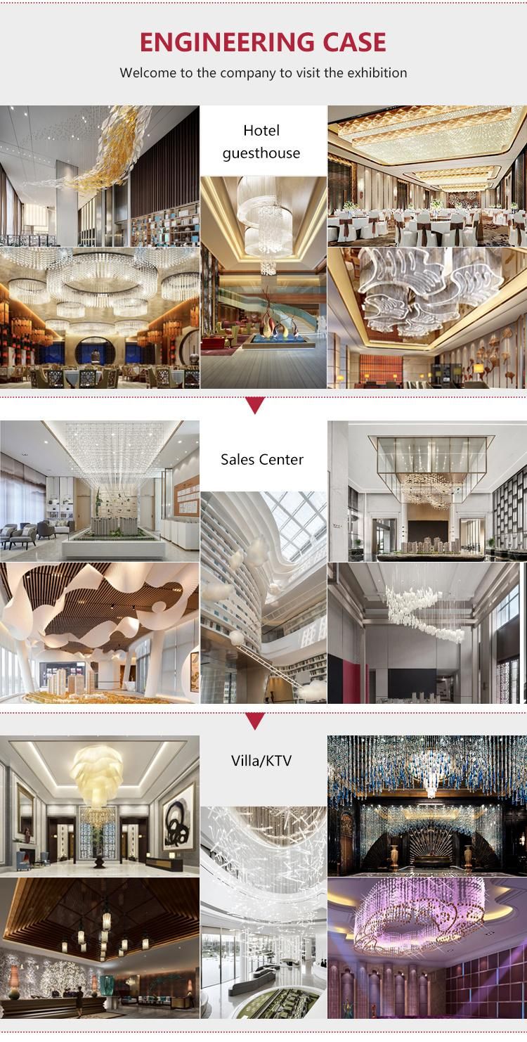 Modern Style Decoration Hotel Villa Banquet Custom Project LED Chandelier Ceiling Light