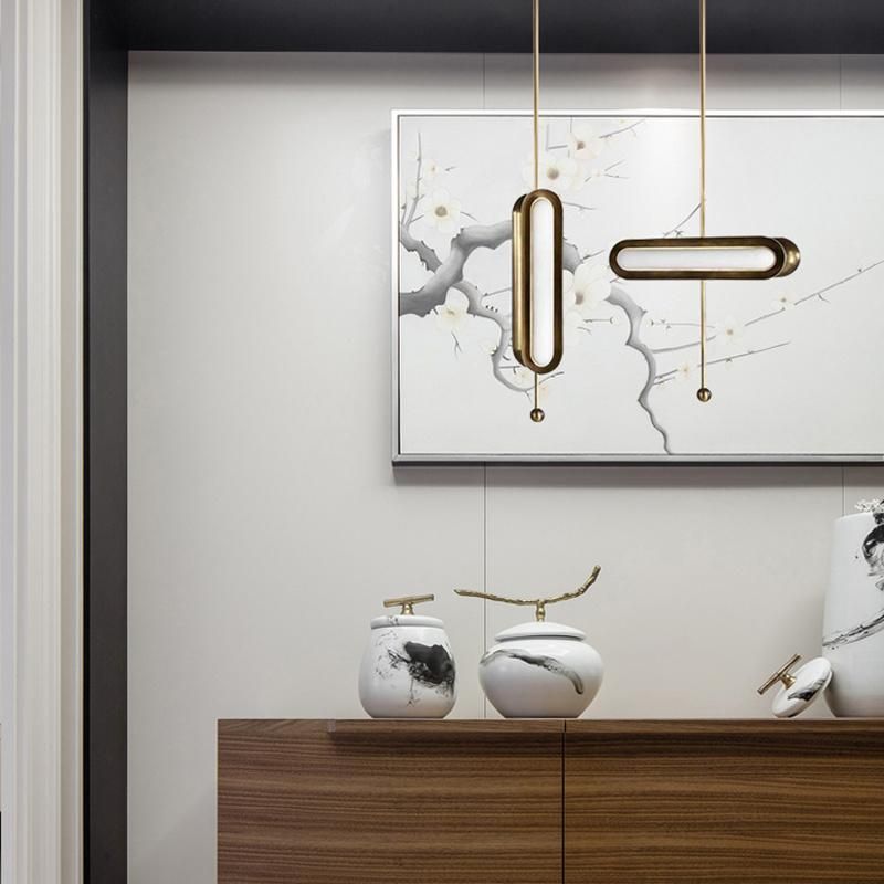 Simple Consice Style Chandelier Bedroom Reading Pendant Lamp LED Light