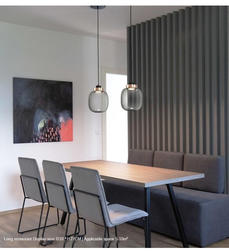 Nordic LED Pendant Light Designer Glass Bedroom Bedside Hanging Minimalist Modern Restaurant Bar Pendant Light (WH-GP-45)