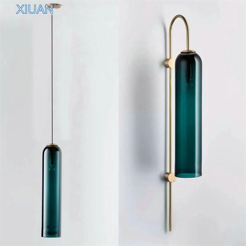 Nordic Pendant Light Modern Designer Blue Lampshade Interior for Bedroom Dining Living Room Pendant Light (WH-AP-146)