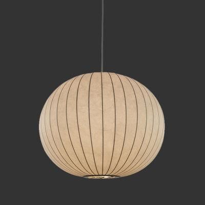 Popular Chinese Lantern Silk Ball Shade Chandelier Pendant Ceiling Lamp for Restaurant Hotel