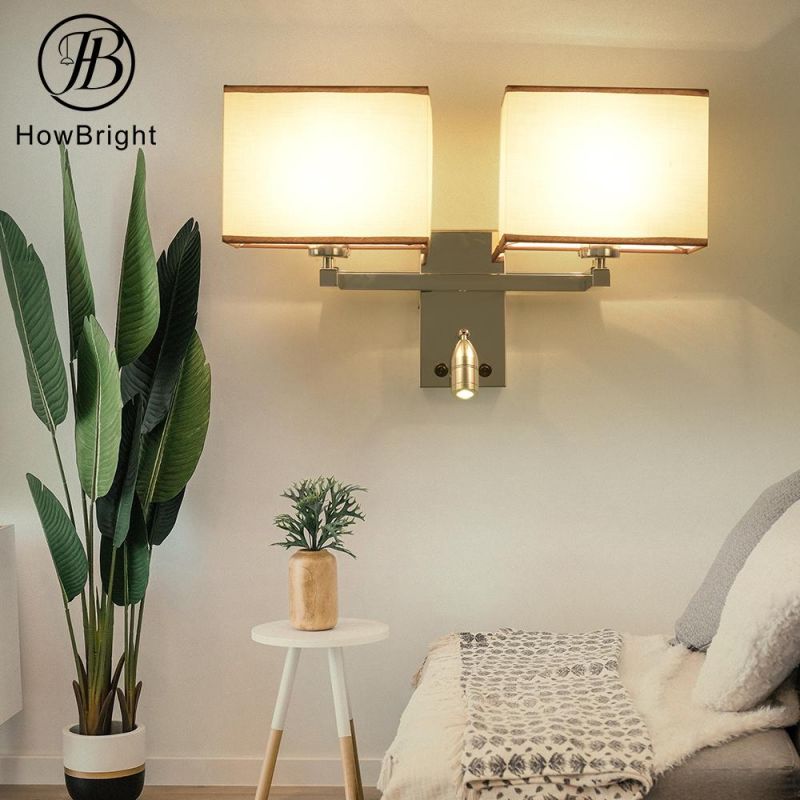 How Bright Modern Design with USB Wall Lamp Wall Light Modern Hotel Bedroom Indoor Decorative Surface Mounted Wall Lamp