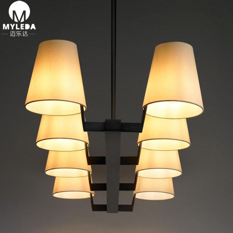 Indoor Modern Bedroom Decor Fabric Lampshade Decoration Pendant Lamp