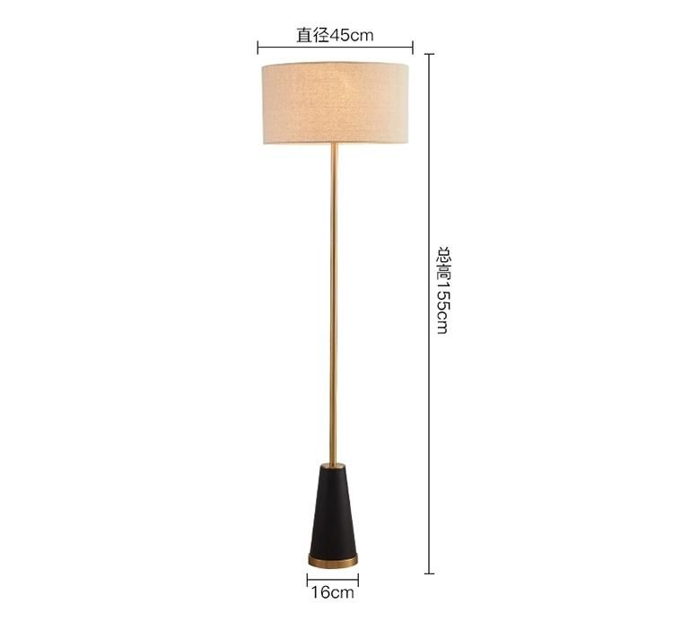 Modern Floor Lamp Stand Hotel Rooms Are Decorated with Golden Marble Floor Lamps