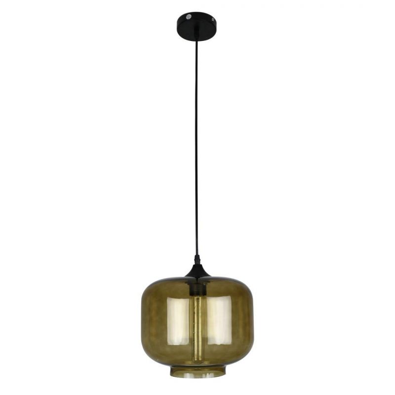 Modern Smoke Grey Hand Blown Glass Decorative Indoor Pendant Lamp