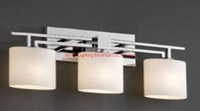 3 Light Simple Gu24 Opal Glass Vanity Wall Lamp