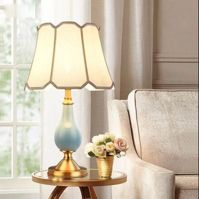 Nordic Copper Ceramic Table Lamp Living Room Bedroom Vertical Floor Lamp