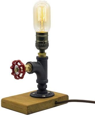 Vintage Industrial Water Pipe Light for Nightstand Bar Cafe