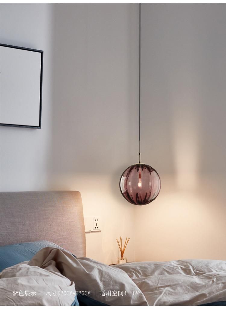 Modern LED Pendant Lamp Nordic Hanging Lights Glass Ball Lighting Fixtures (WH-GP-43)