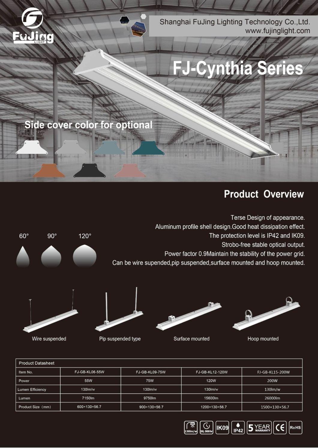 Aluminum Housing 150lm/W 180lm/W Dimmable Linear High Bay Light