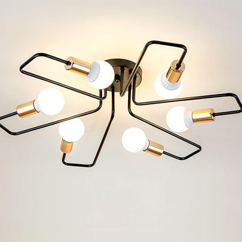 Living Room Chandelier Dining Ceiling Light Industrial Style Bedroom Lamps