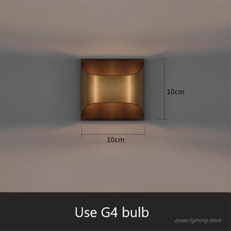 Full Copper Luxury Wall Lamps Modern Hotel Corridor Lamp for Living Room Bedroom Bedside Lamps Background Light LED Wall Lights