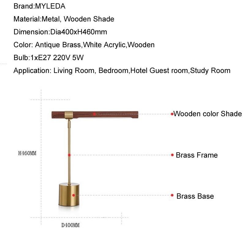Decorative Metal Adjustable Table Lamp LED Stand Light