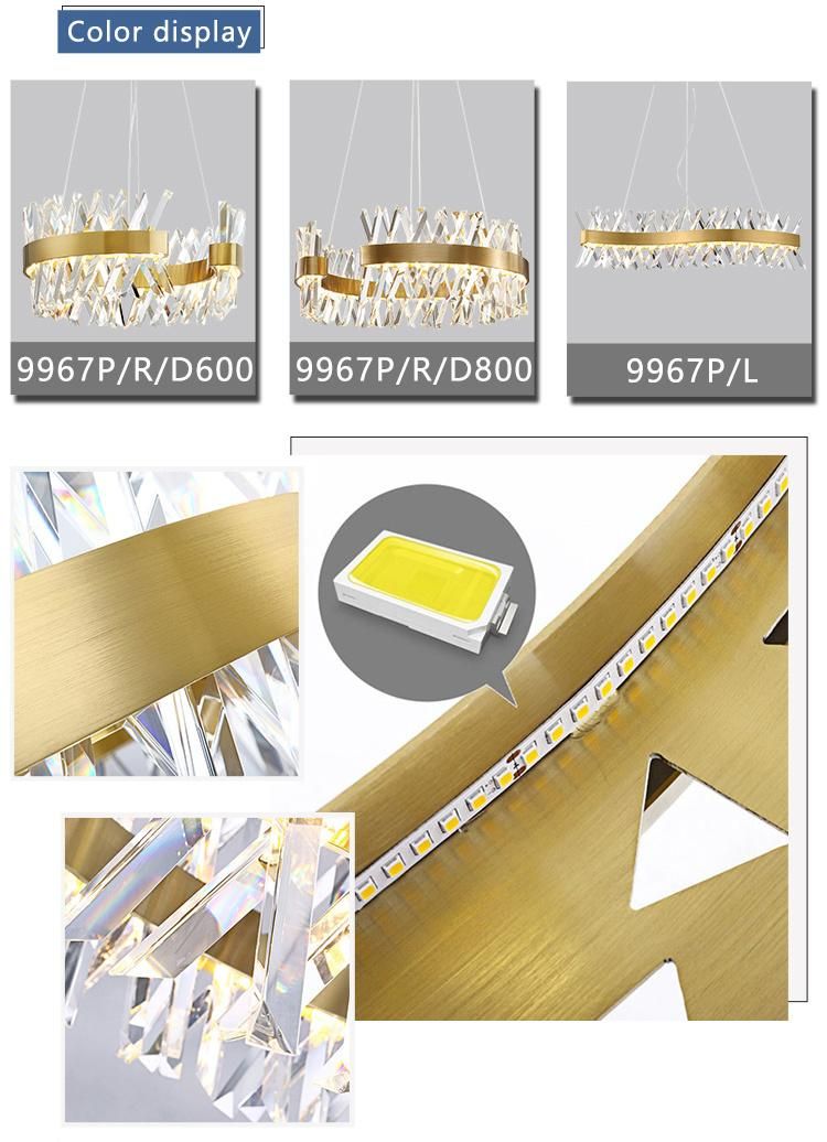 Modern LED Hanging Lighting Crystal Decoration Project Chandelier
