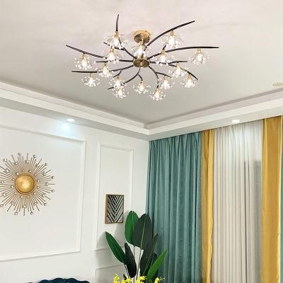 Postmodern Light Luxury Living Room Crystal Ceiling Lamp Simple Restaurant Lamp Bedroom Light