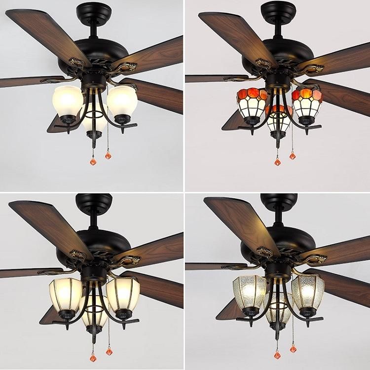 Fan Fancy Decorative Remote Control Ceiling Fan Light with Customized Design Cooling Fan