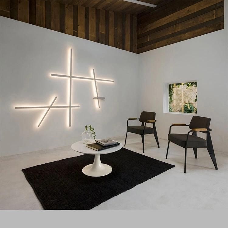 Modern Corridor Personality Cross LED Line Art Special-Shaped Lamp