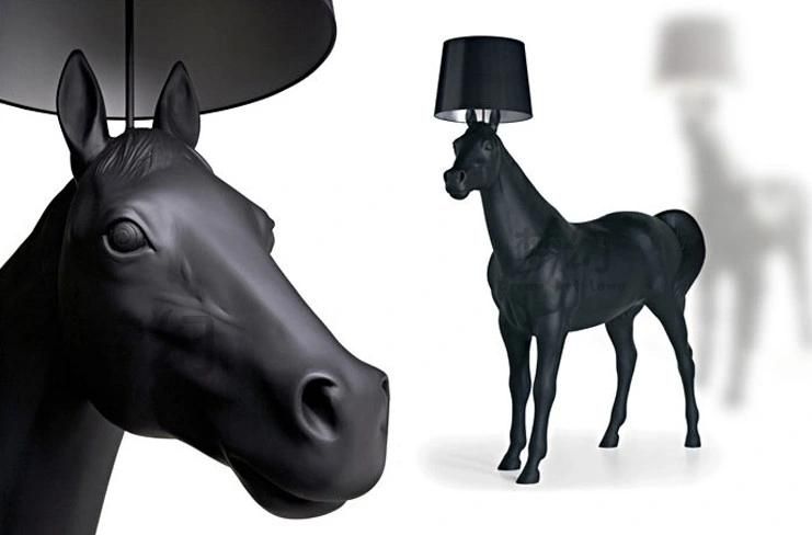 Hotel Project Large Lighting Big Fibre Glass Hourse Floor Lamp