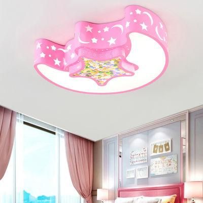 LED Chandelier for Kids Baby Boy Room Lighting Eye Protection Moon Ceiling Light (WH-MA-177)
