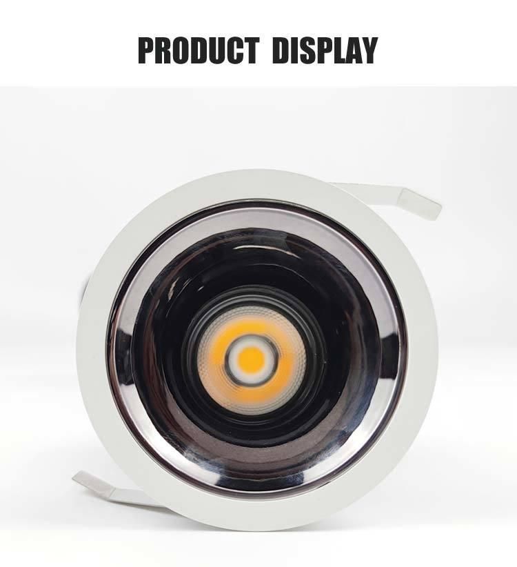 Die-Costing Aluminum Lamp Body Anti-Glare Recessed LED Down Lights